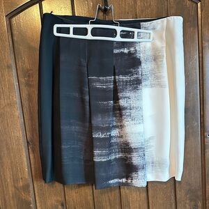Vince Monochrome Patterned Skirt